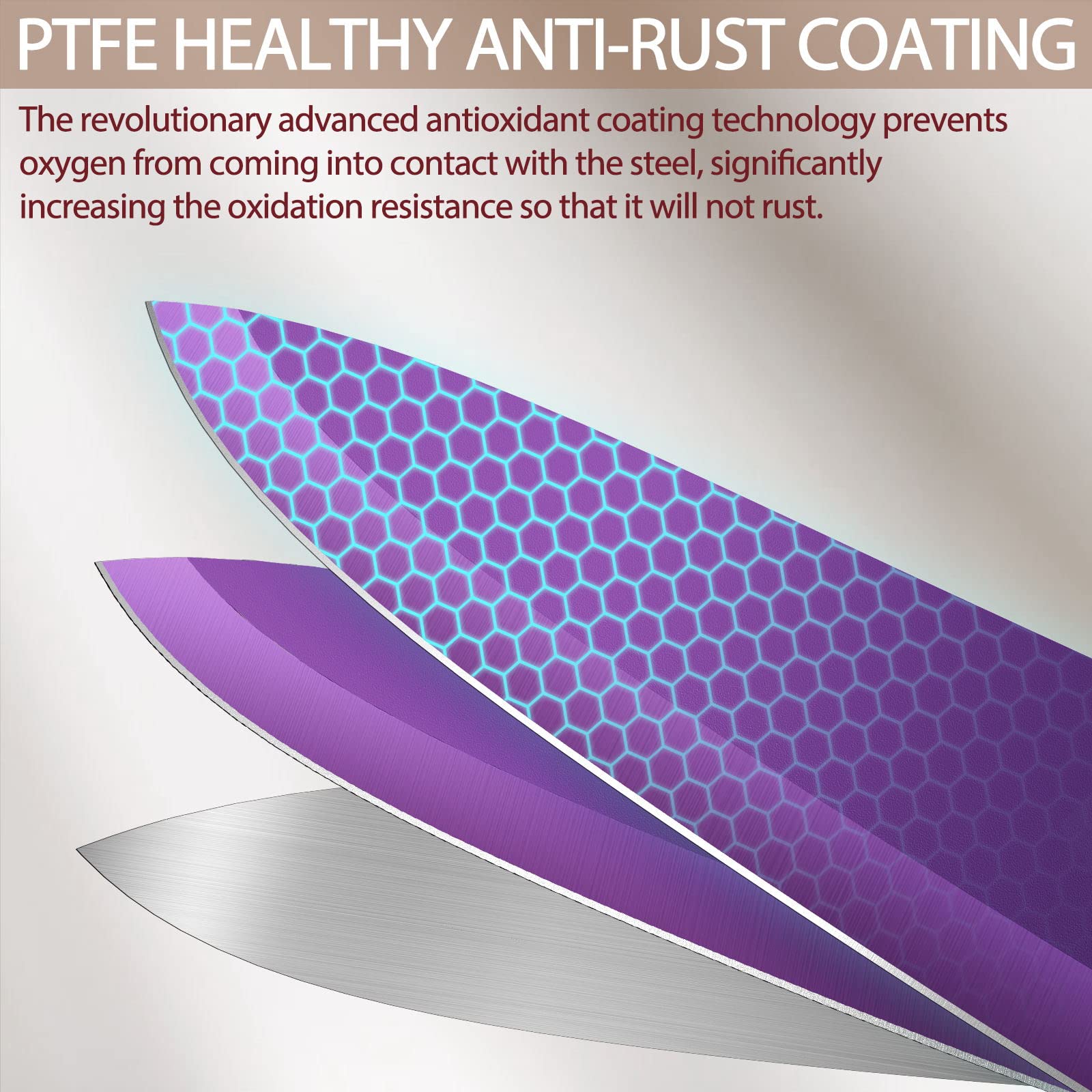 Astercook blade close-up highlighting sharp edge and finish.