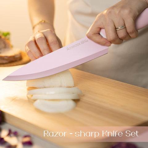 Astercook knife sharpener included beside blades for quick touch ups