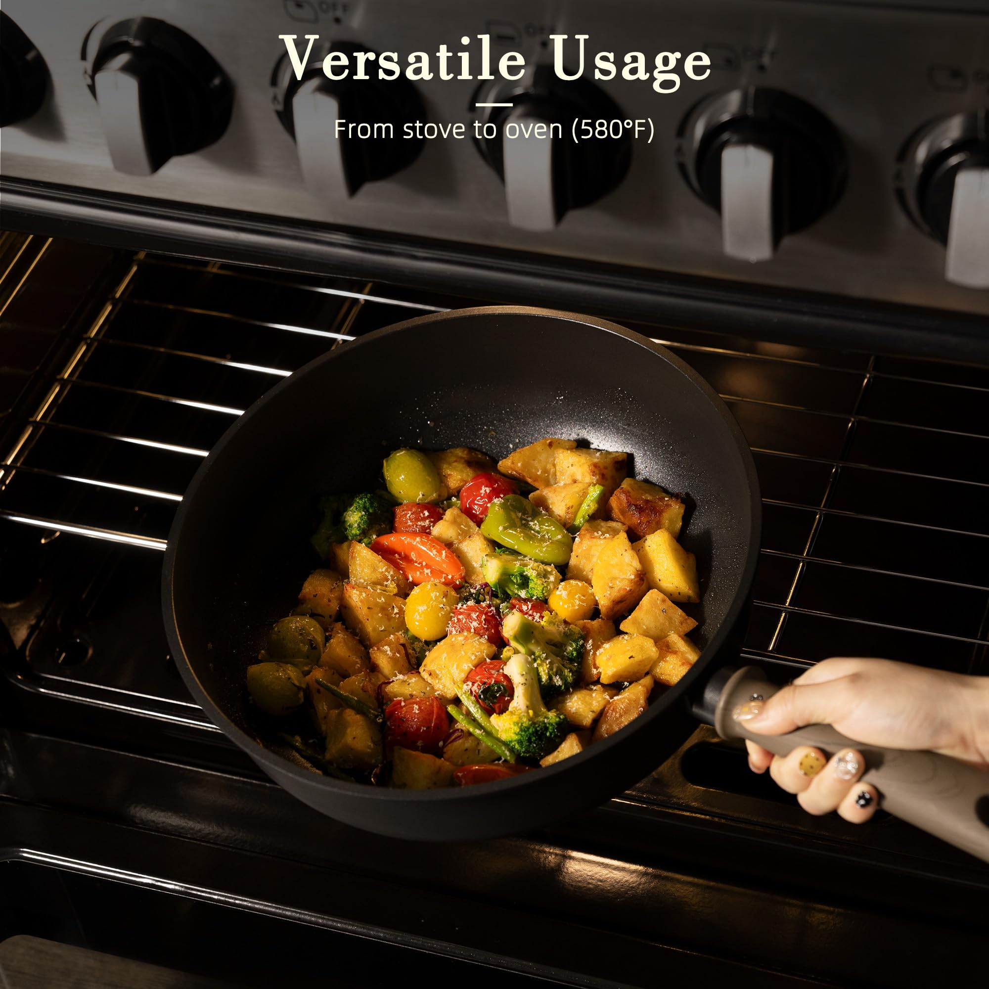 Astercook aesthetically striking black finish enhances any modern kitchen.