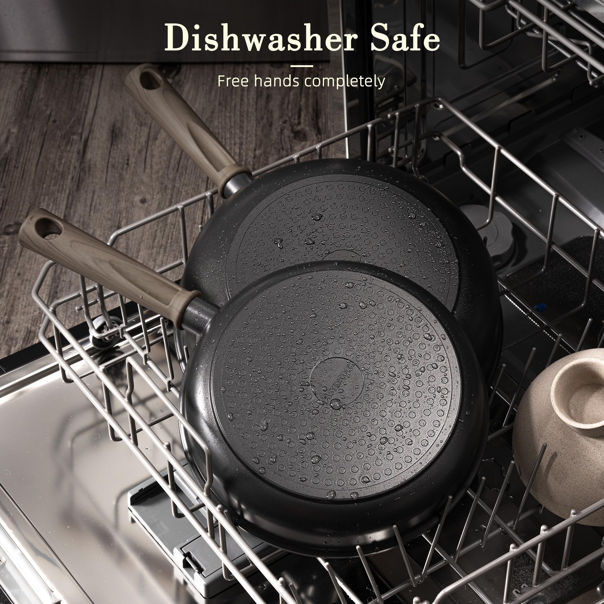 Astercook complete set includes pans, stockpot, lids, protectors, and utensils.