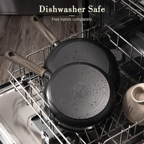 Astercook complete set includes pans, stockpot, lids, protectors, and utensils.