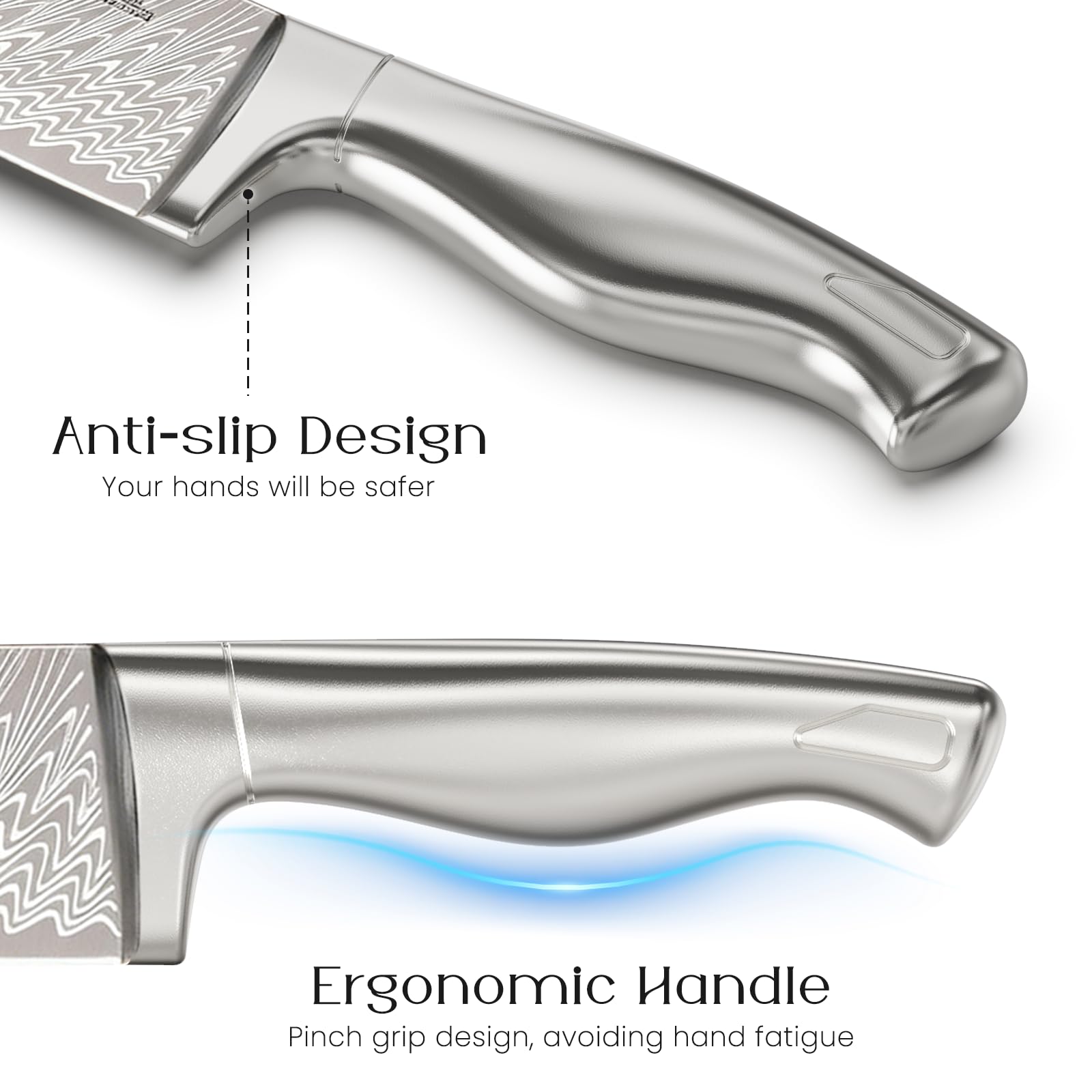 Astercook steak knives team with the set for family meals.