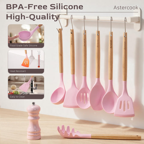 Astercook easy-hang design keeps tools within reach.
