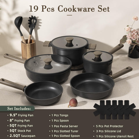 Astercook titanium non-stick coating close-up highlights effortless food release.