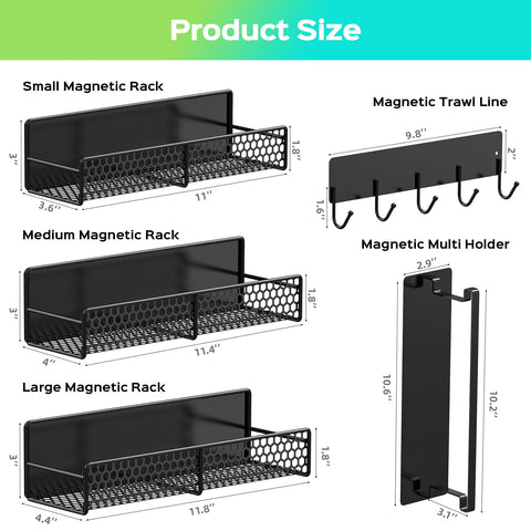 Aston Elder magnetic shelf holding detergent pods and dryer sheets.