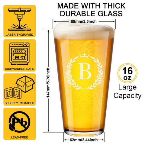 Astonlink a-z monogram letters glass offers a unique personal touch for beer lovers.