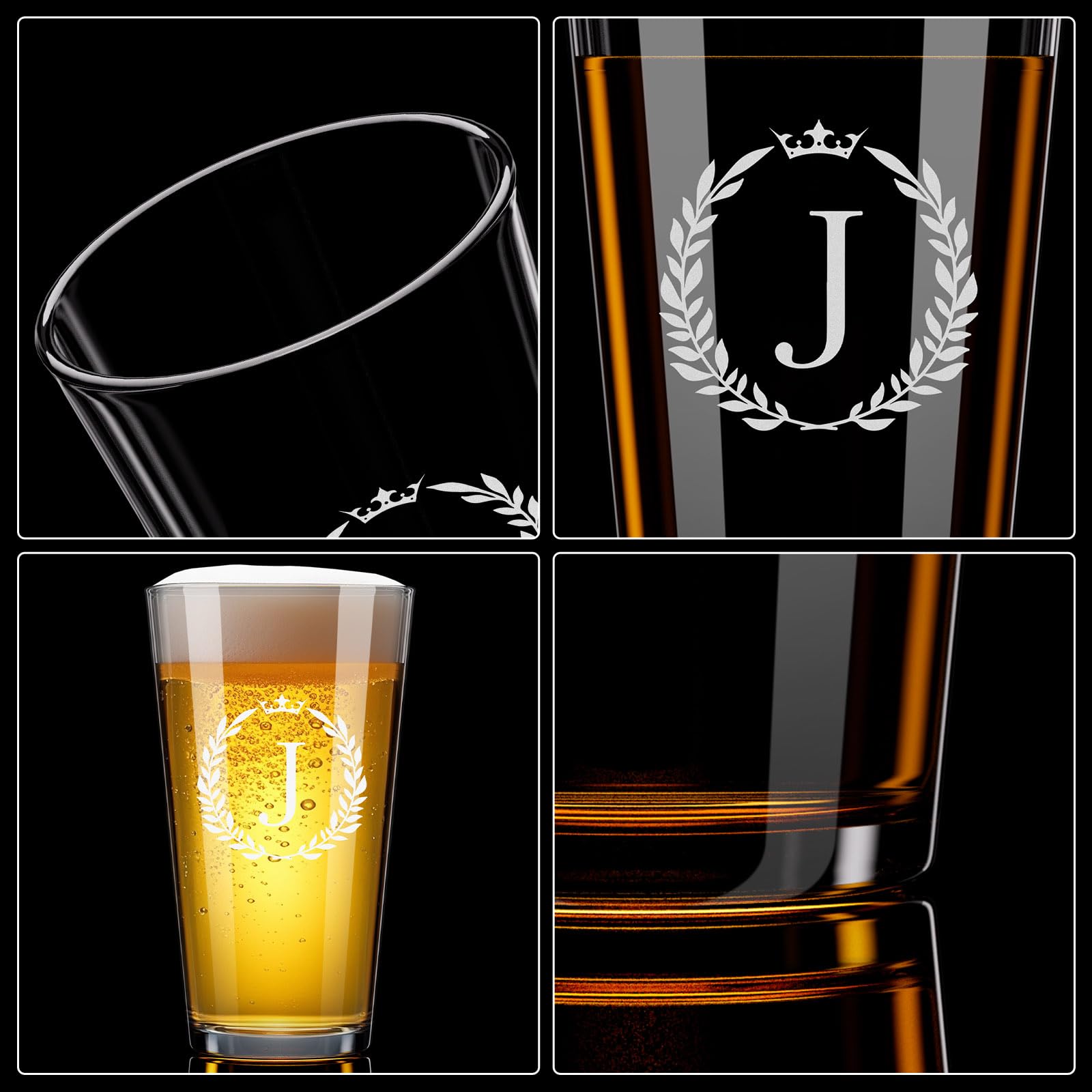 Astonlink anniversary beer glass monogram for a thoughtful celebration