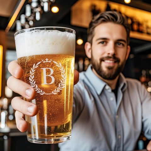 Astonlink custom pint beer glass makes a perfect gift for him.