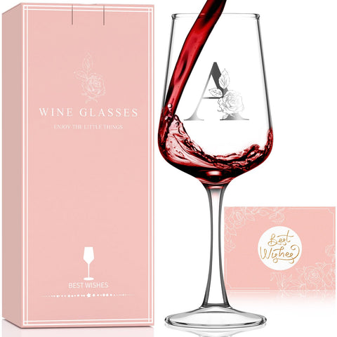 Astonlink monogram initials wine glass for a personalized keepsake