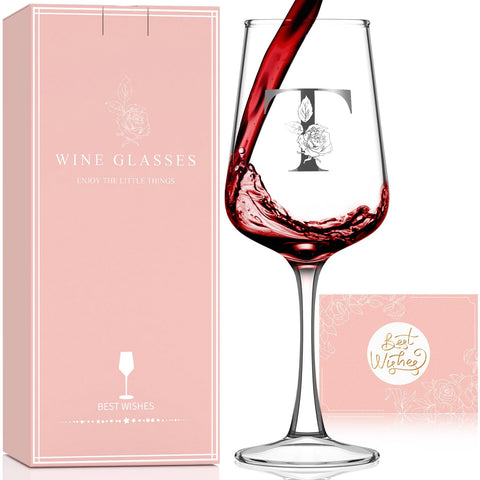 Astonlink personalized initial wine glass with monogram, a thoughtful gift