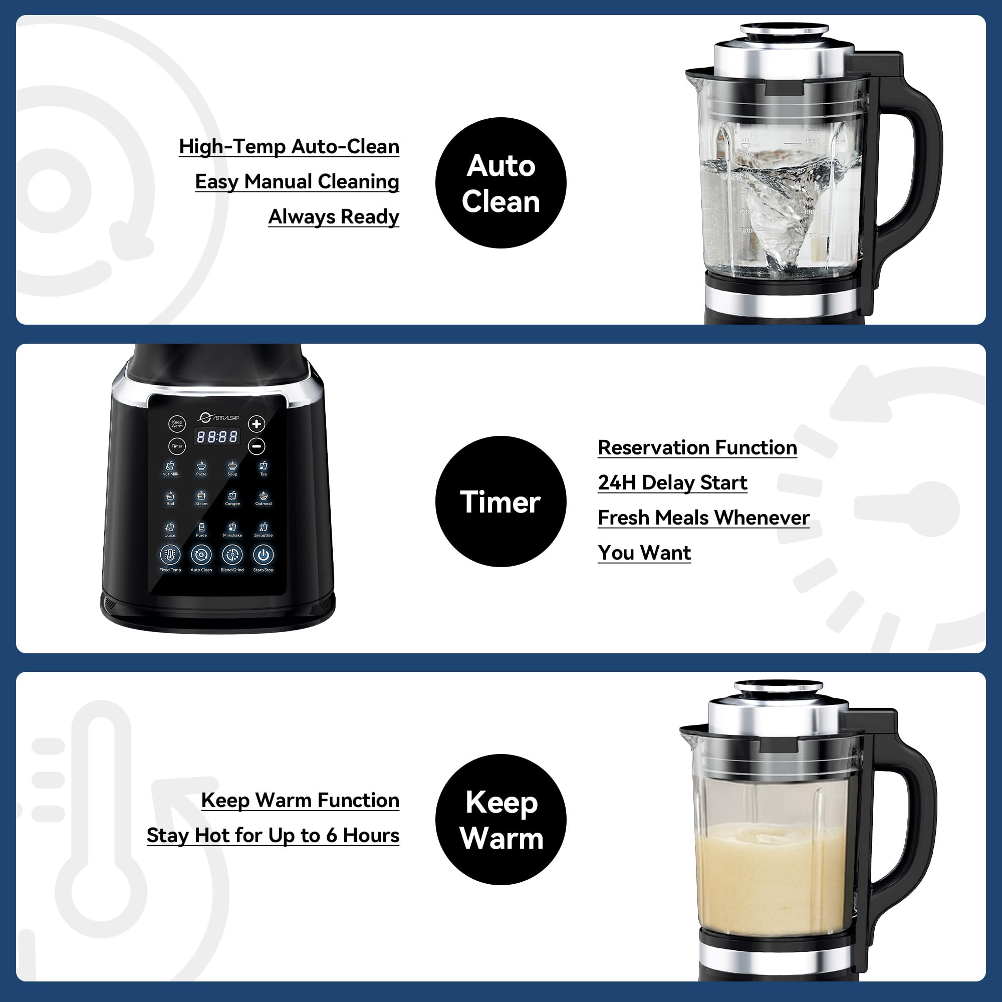 Astralship 14 presets simplify soups, smoothies, and nut milks.
