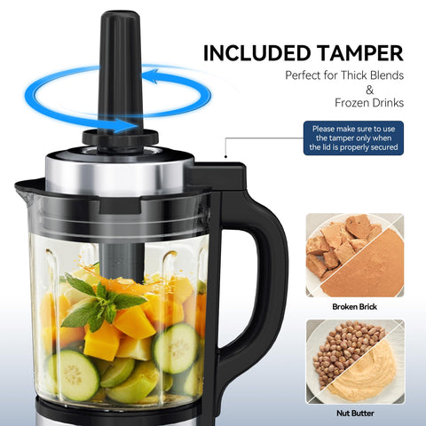 Astralship 1500W motor powers fast, thorough blending.