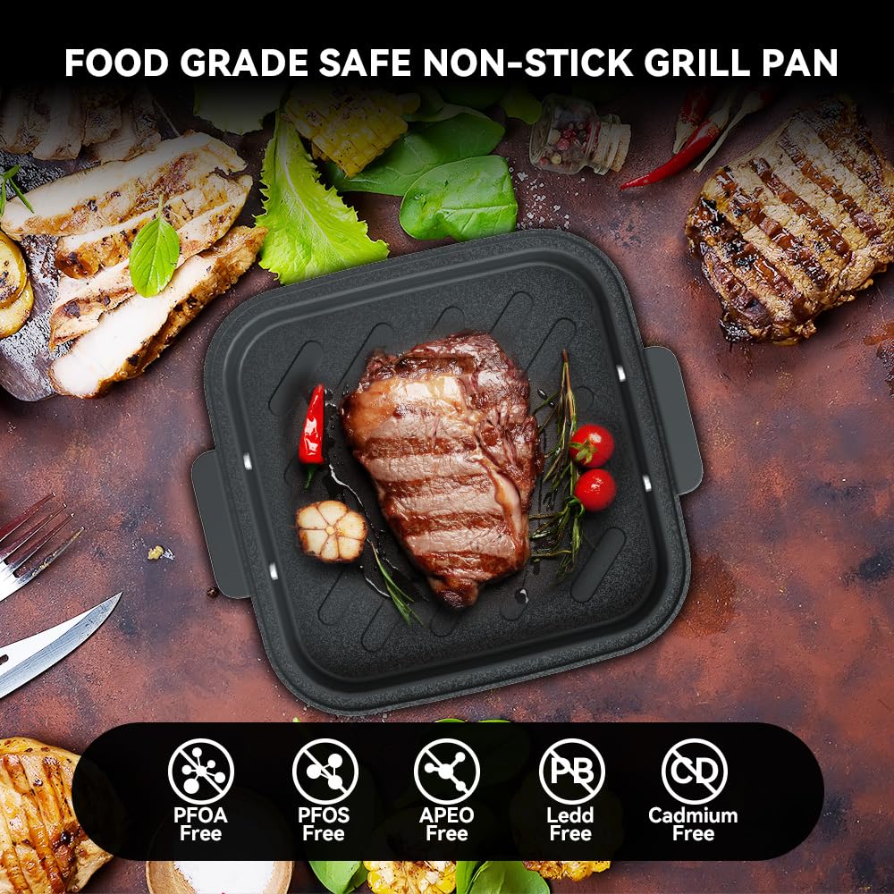 Astralship Flip Design cooking action — switch quickly between air fry and grill.