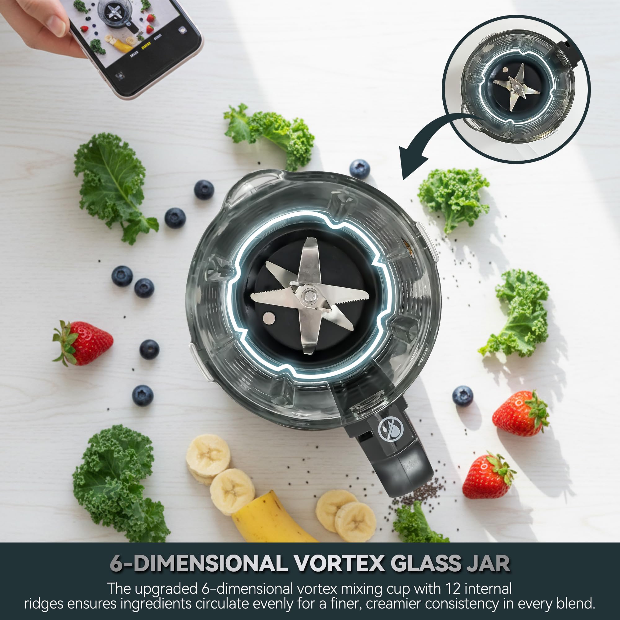 Astralship stainless steel blades create creamier textures quickly.