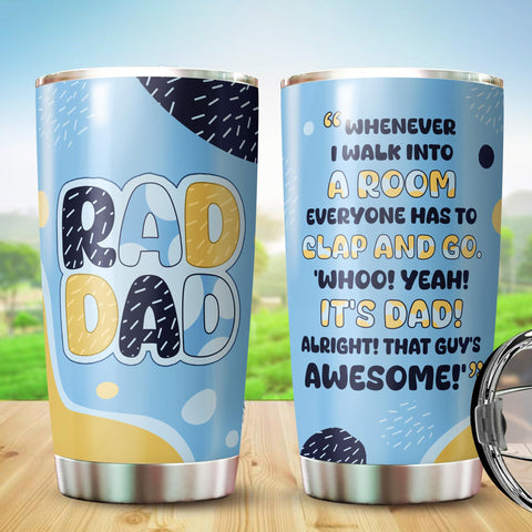 AstralWardrobe It s Dad tumbler with clear sliding lid helps prevent spills.