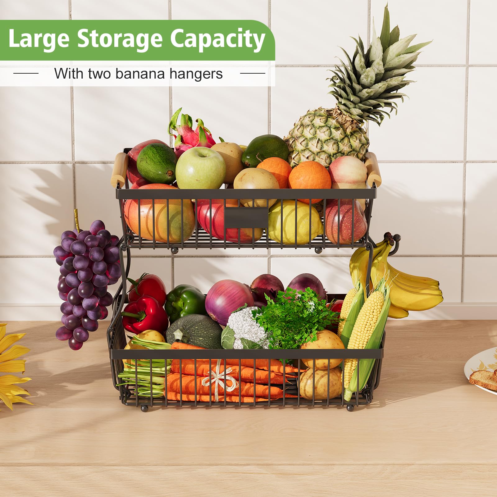 Astrorhine banana hangers keep fruit organized and accessible.