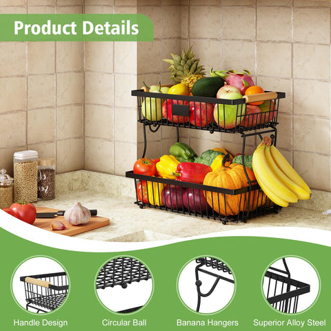 Astrorhine versatile storage rack for fruits, snacks, and more.
