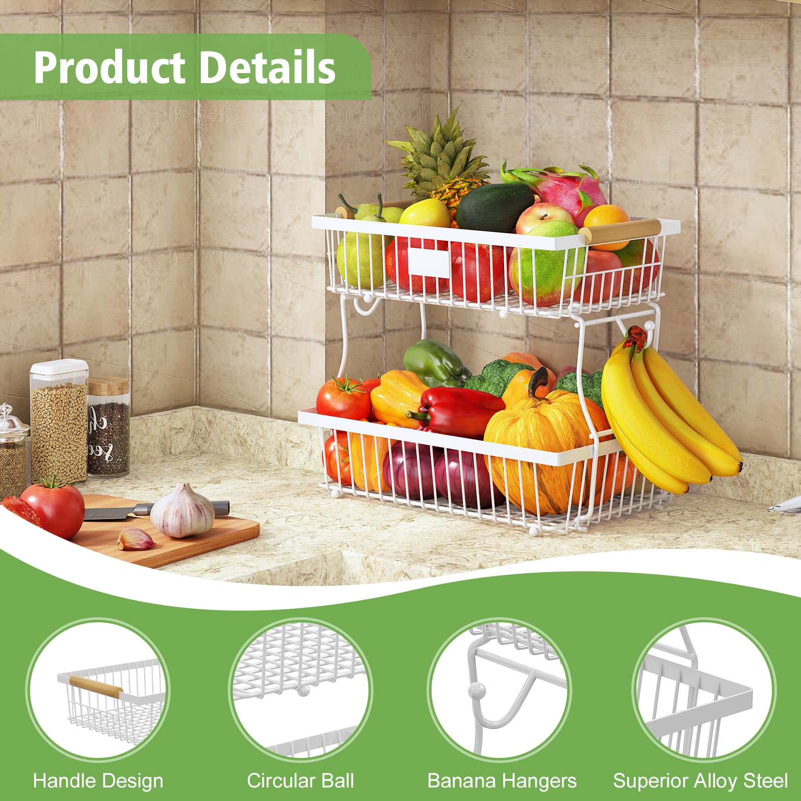 Astrorhine Vegetables, snacks, and produce storage keeps items ventilated.