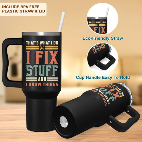 AT2Z GLOBAL Fix Stuff tumbler keeps hot or cold beverages at ideal temperature.