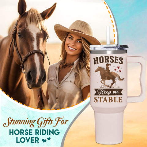 AT2Z GLOBAL horse gifts for women with inspirational quote on the tumbler
