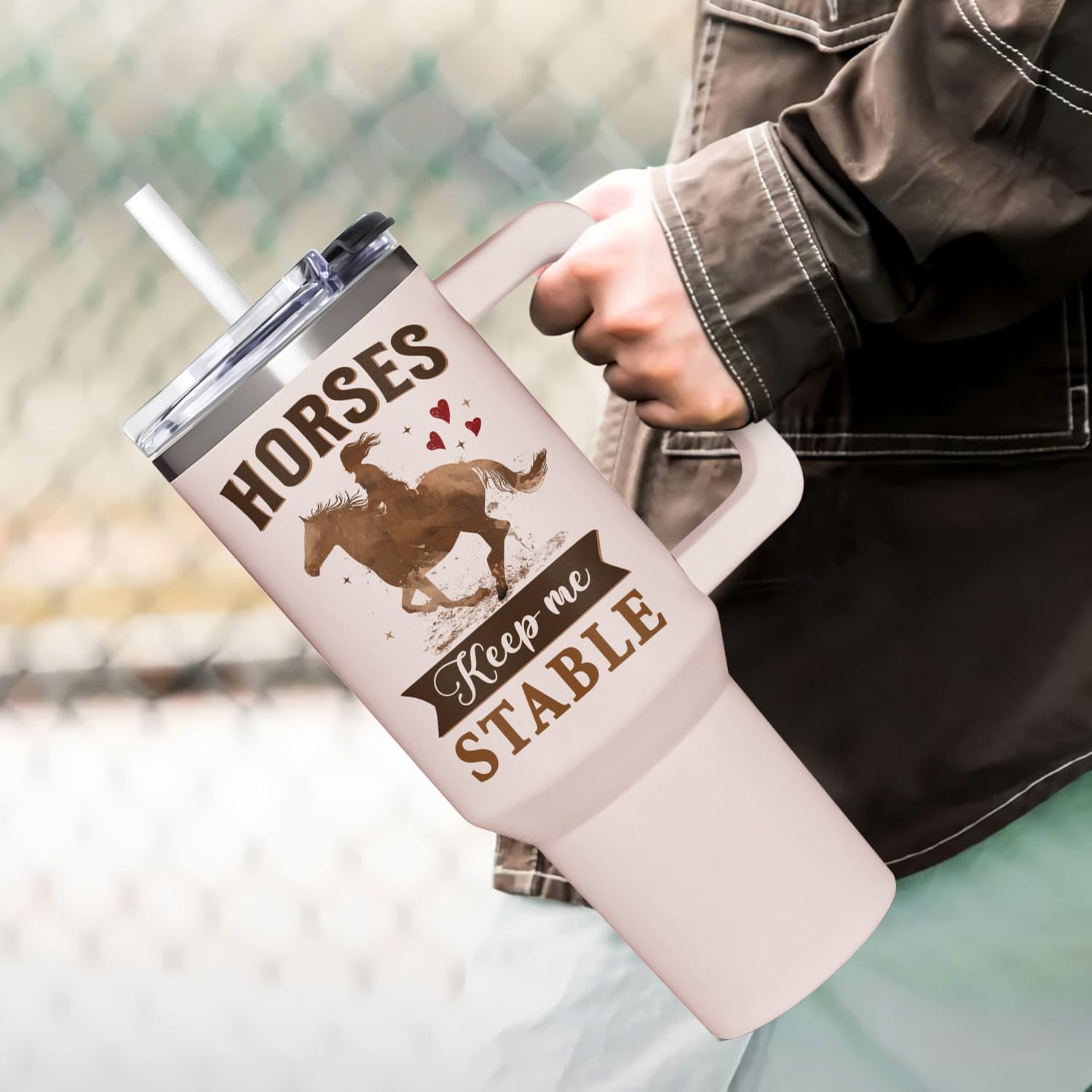 AT2Z GLOBAL rust resistant sweat proof tumbler for daily horse life