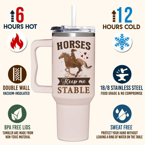 AT2Z GLOBAL insulated stainless steel tumbler keeps hot and cold drinks during outdoor rides