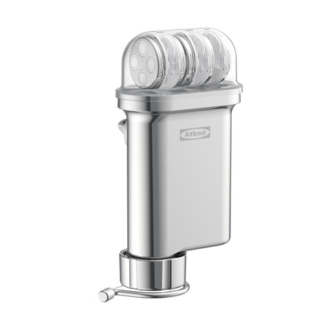 Atbod dough pusher helps feed dough smoothly for easy operation.