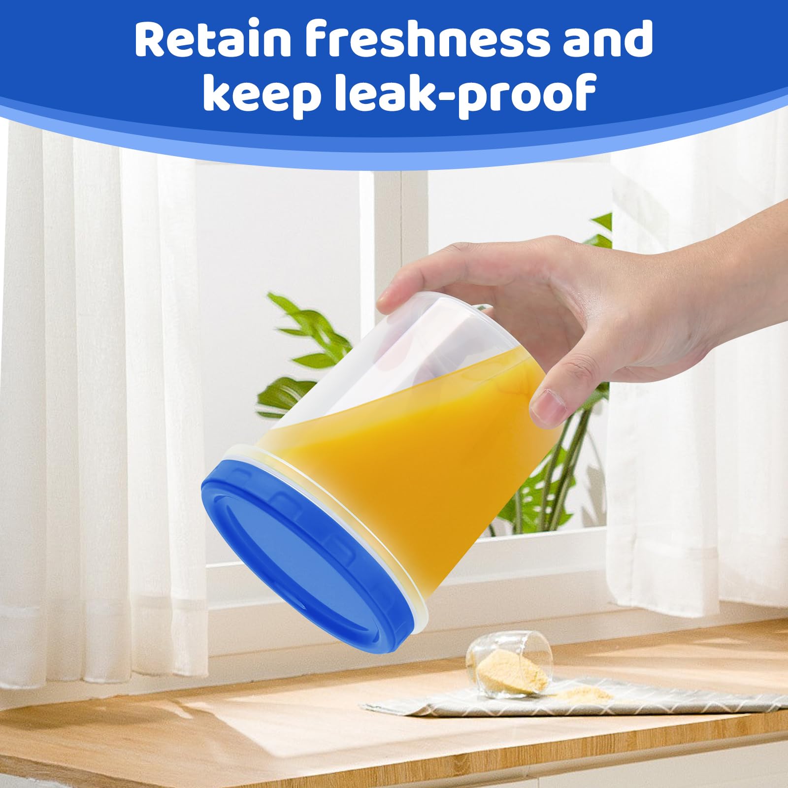 Atecare clear plastic design lets you see contents while keeping freshness.