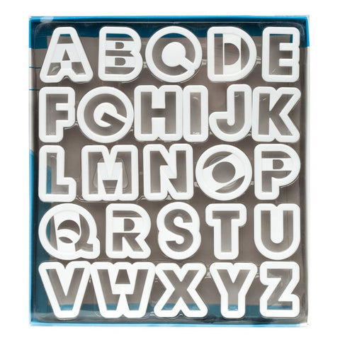 Ateco Alphabet Letter Cutter Set enables precise cookies and fondant detailing.