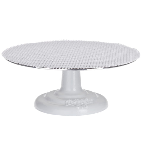 Ateco cast iron base cake stand with stable design and smooth rotation for decorating