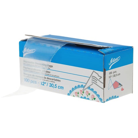 Ateco clear disposable decorating bags show contents for precise cake decorating