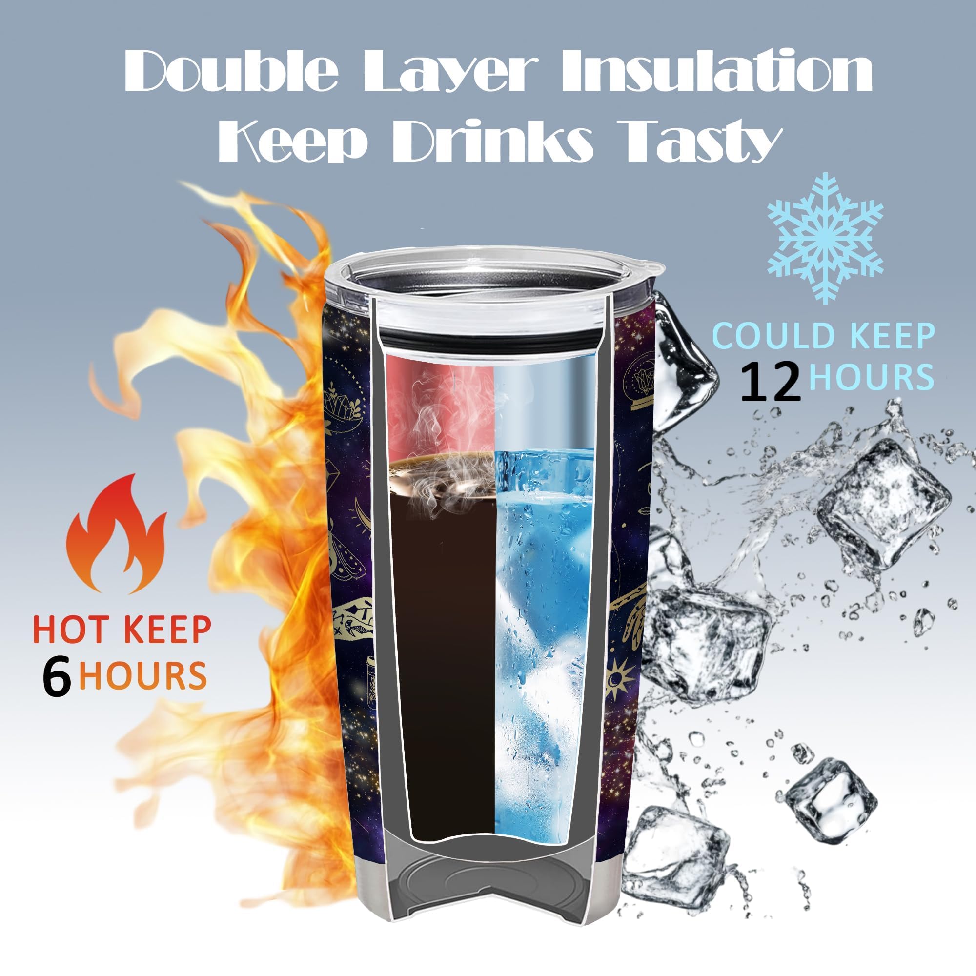 ATHAND Black vacuum insulated stainless steel keeps drinks hot or cold on the move.