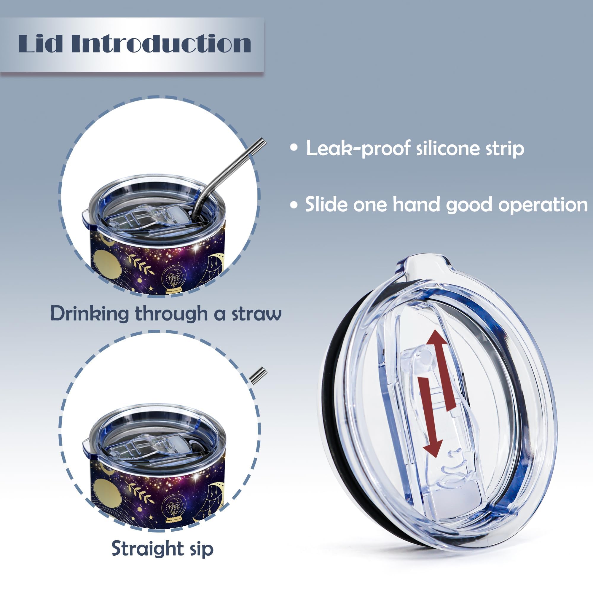 ATHAND Sliding lid prevents spills during commutes and travel.