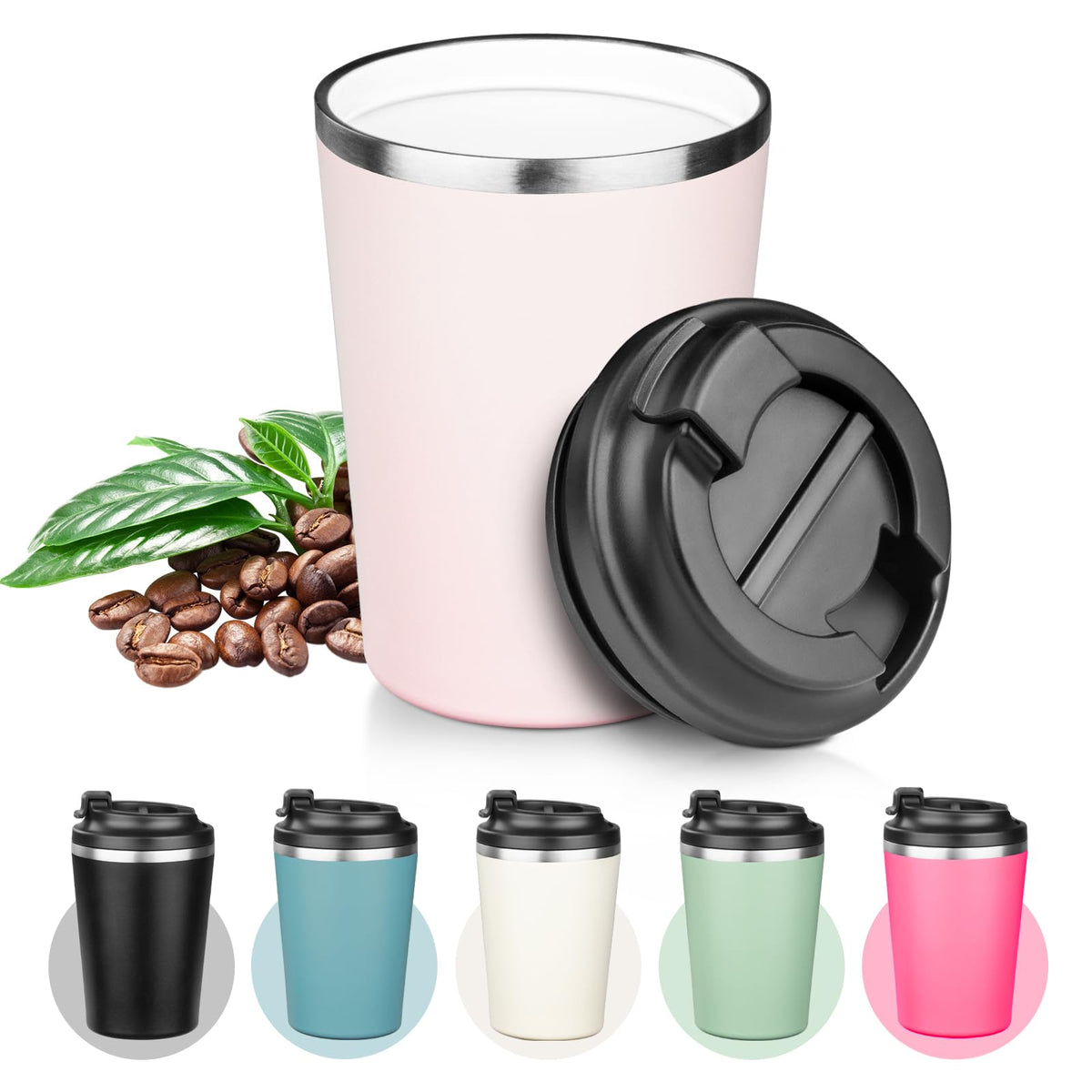 ATIKZHE ceramic interior travel mug delivers pure flavor for coffee lovers.