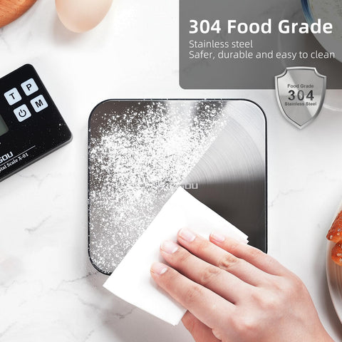 Atogou Food Scale packaging contents including batteries and accessories
