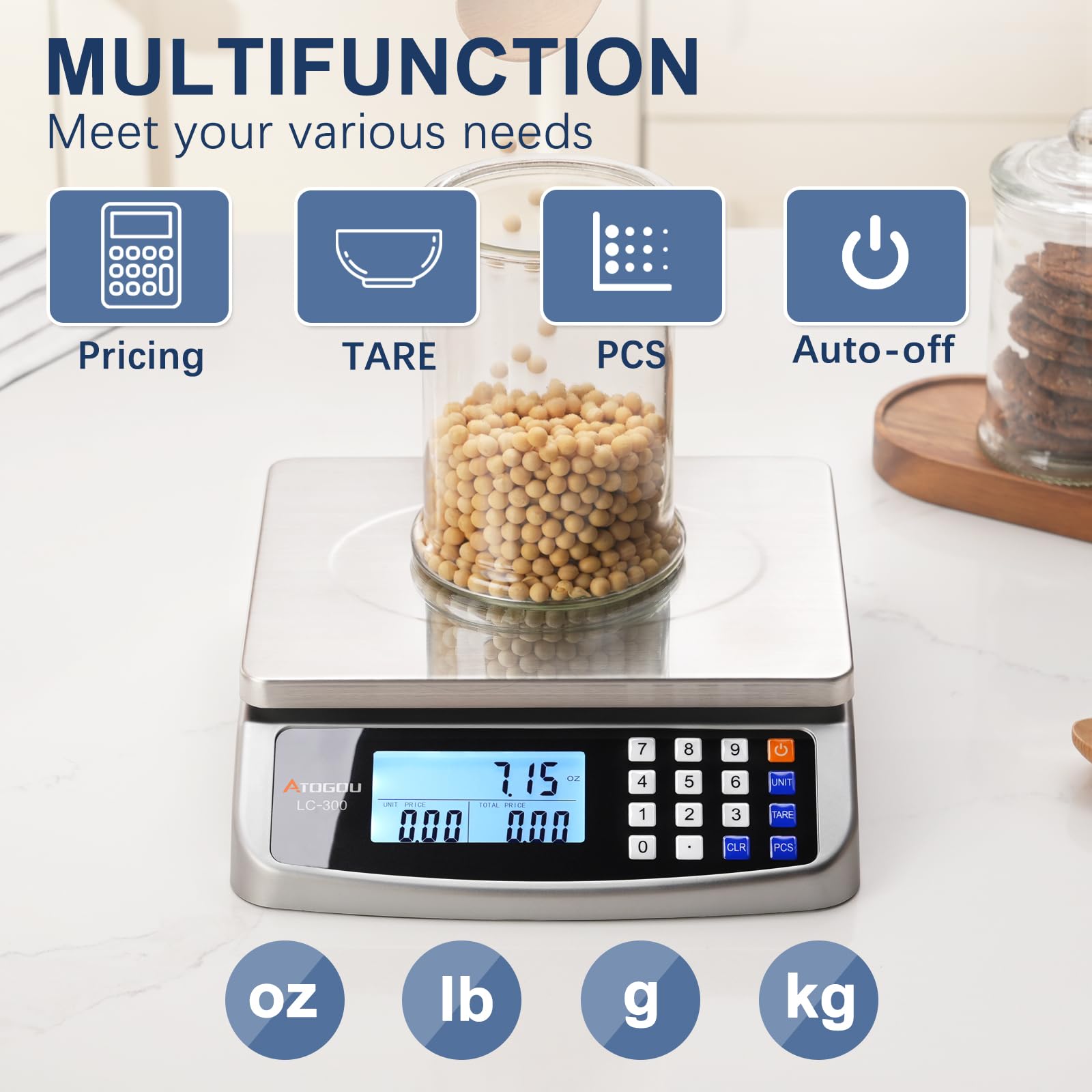 Atogou LC300 compact dimensions fit cramped countertops and workspaces.