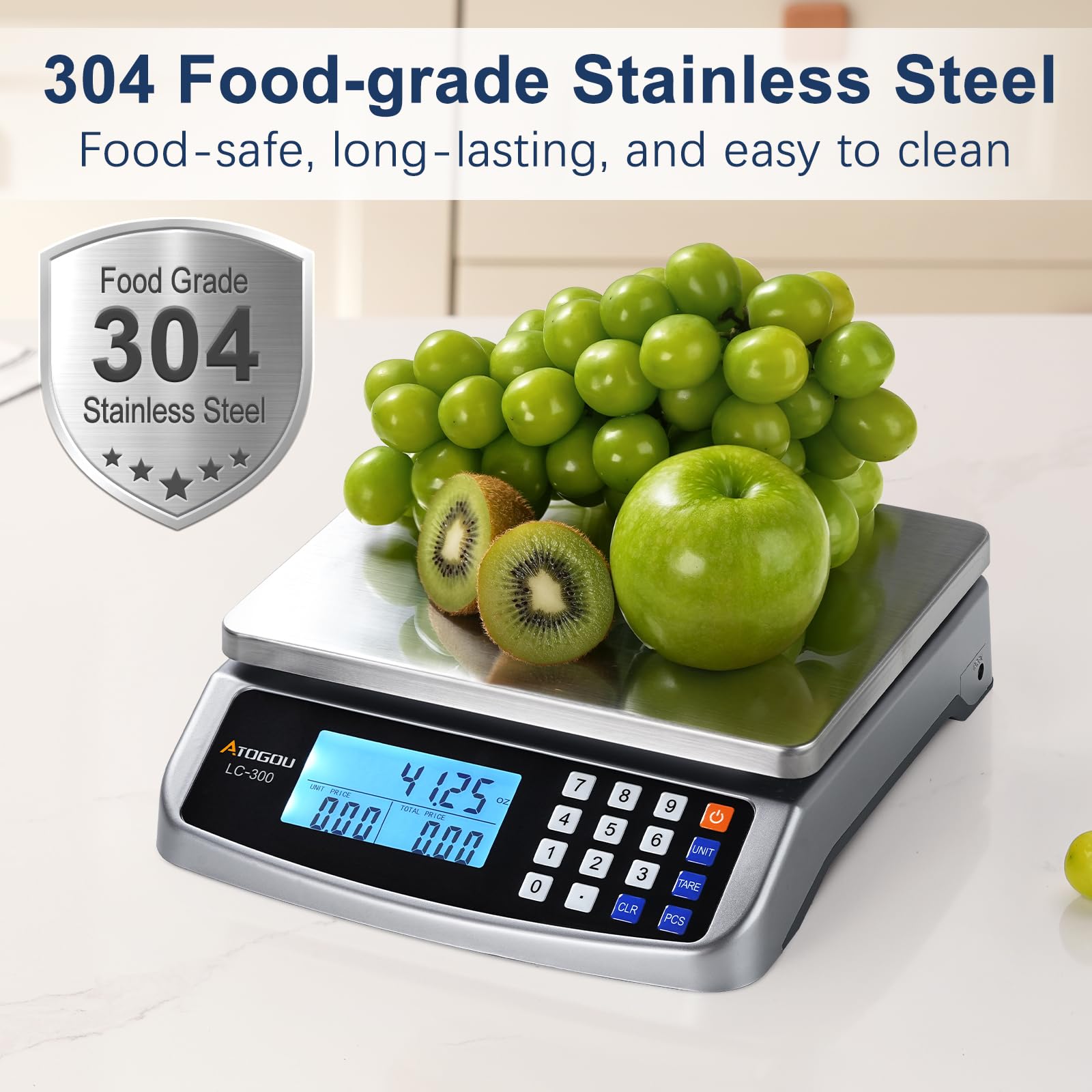 Atogou LC300 supports multiple units for recipes and packaging tasks.