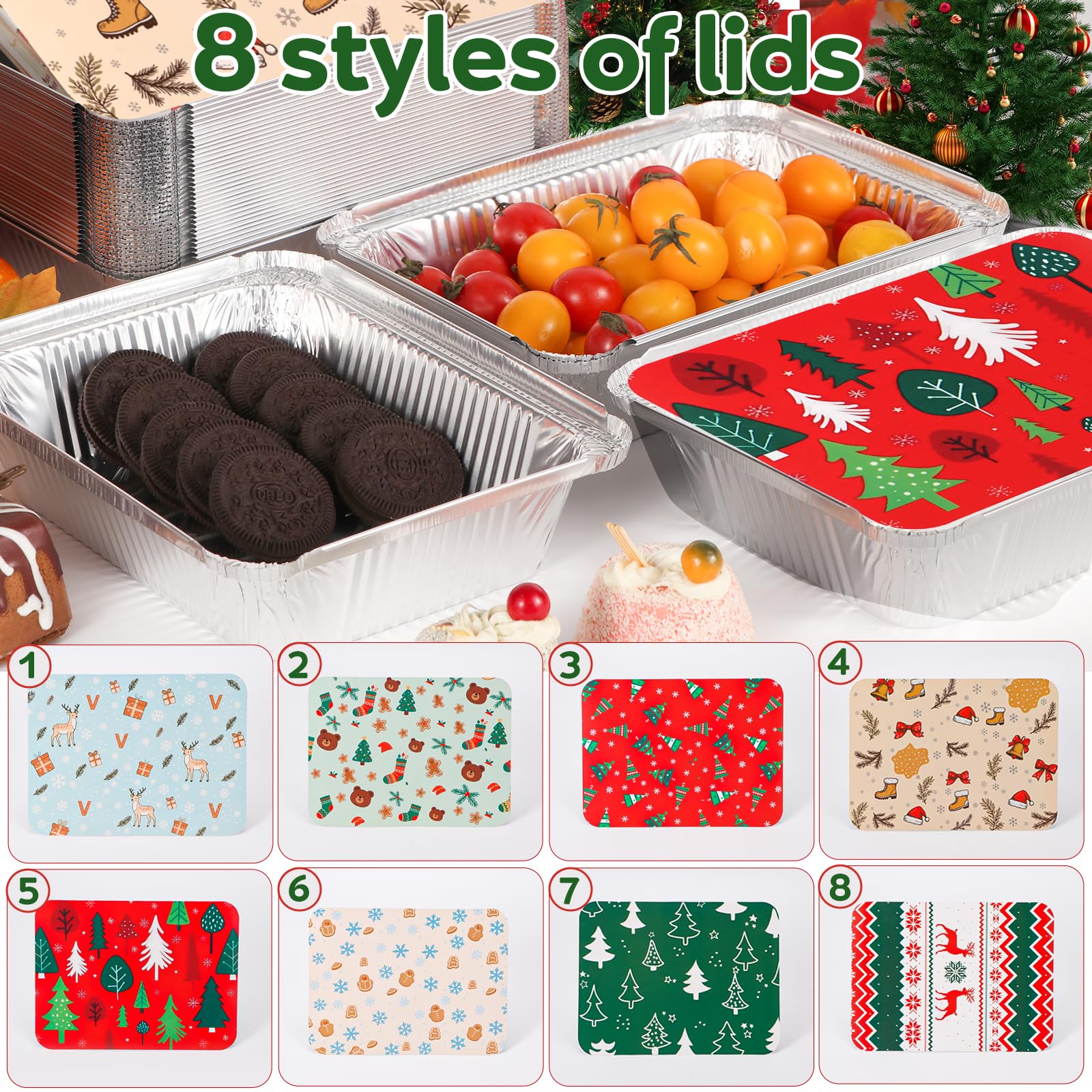 Atonofun Christmas tree tin container, perfect for party treats and leftovers.