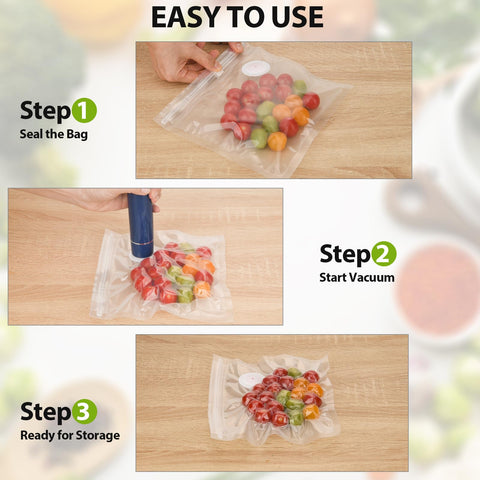 Atosun bags safe for freezer and microwave use to protect food.