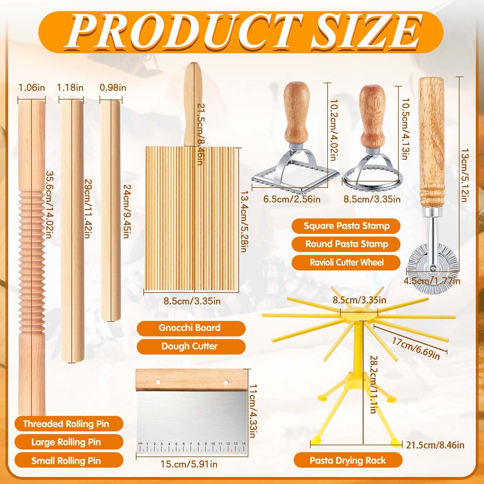 ATPWONZ large rolling pin for balanced pressure and uniform dough