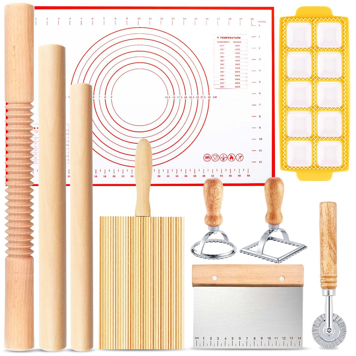ATPWONZ threaded rolling pin for smooth, even dough and precise pasta sheets.