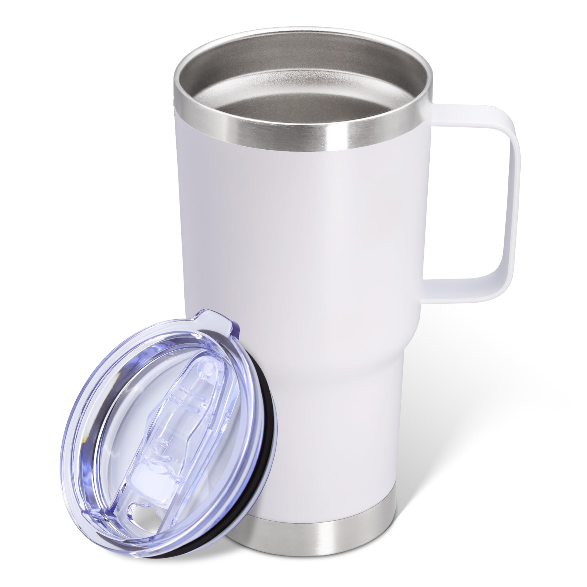ATQTQ 20oz tumbler with handle and lid for easy travel