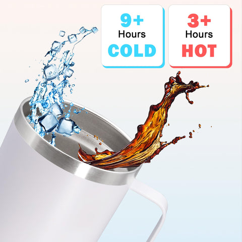 ATQTQ double-wall vacuum insulation preserves hot or cold drinks