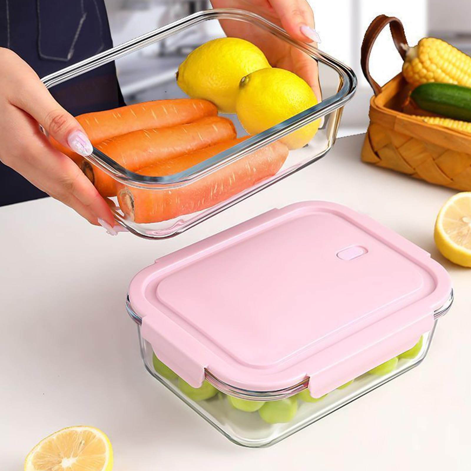 ATRDTO dishwasher-safe glass containers simplify cleanup on the top rack