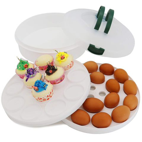 ATRDTO removable cupcake and egg tray keeps treats organized.