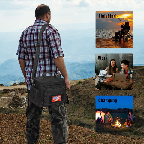 ATRIPACK lunch box MOLLE webbing highlights attachable pouches and keys