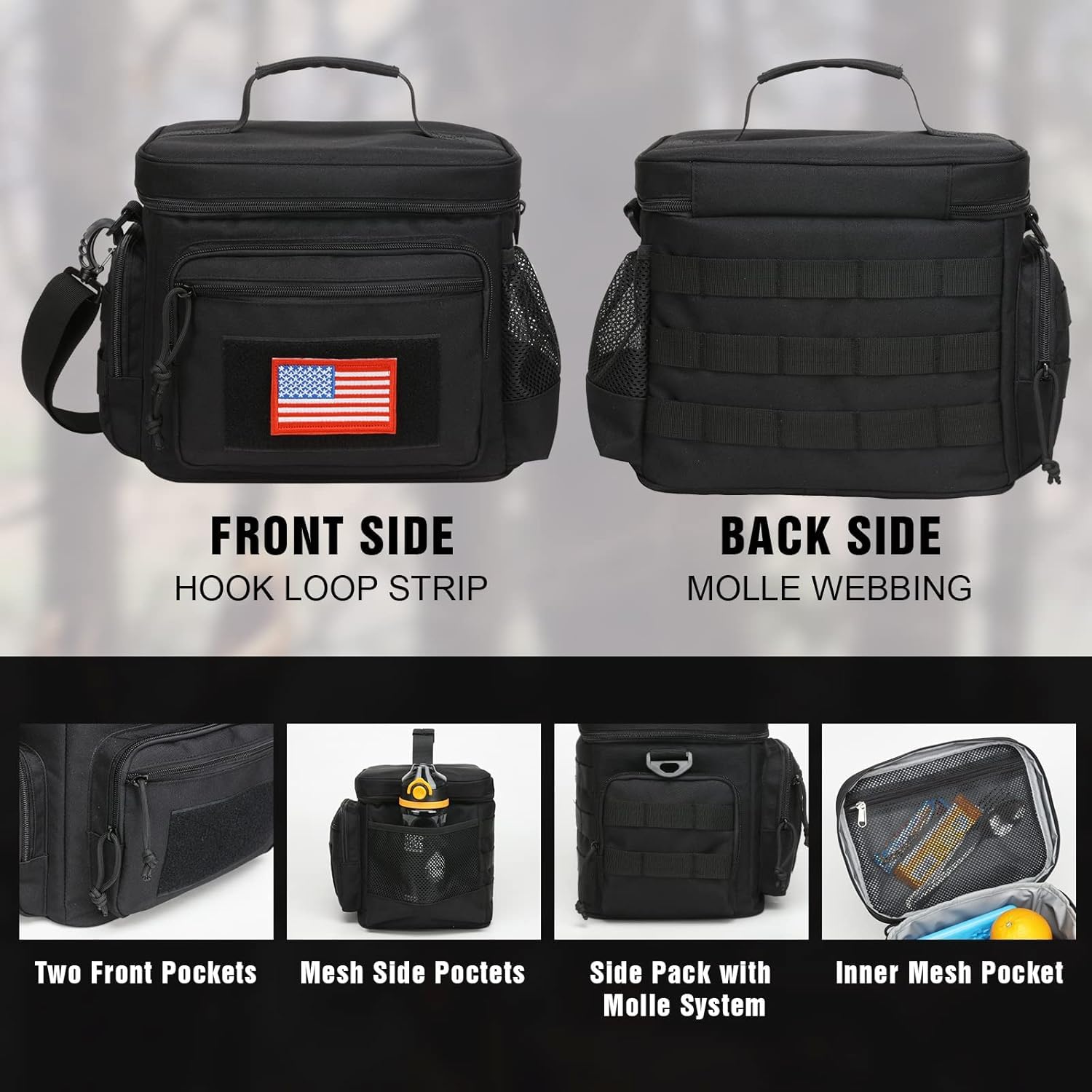 ATRIPACK lunch box side-pocket-water-bottle provides quick beverage access