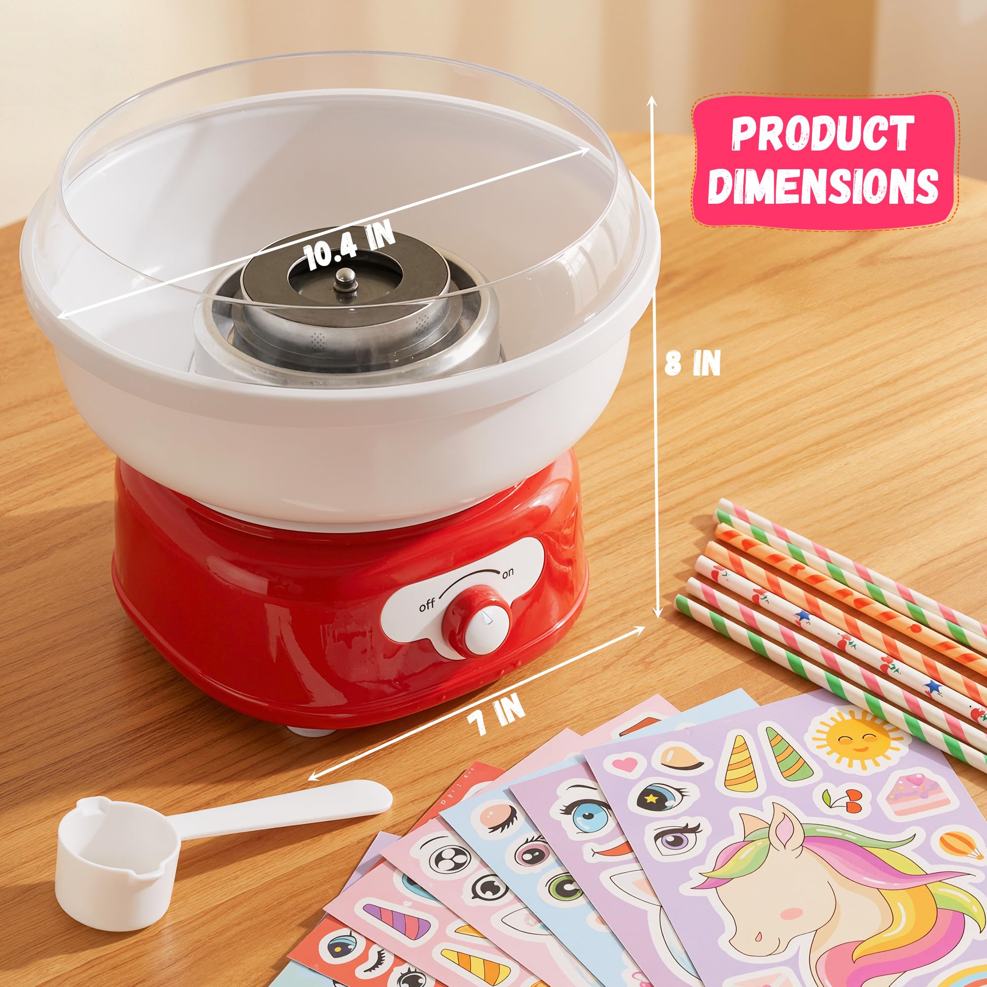 ATSENT Cotton Candy Machine 450W motor delivering steady, quiet performance for home use.