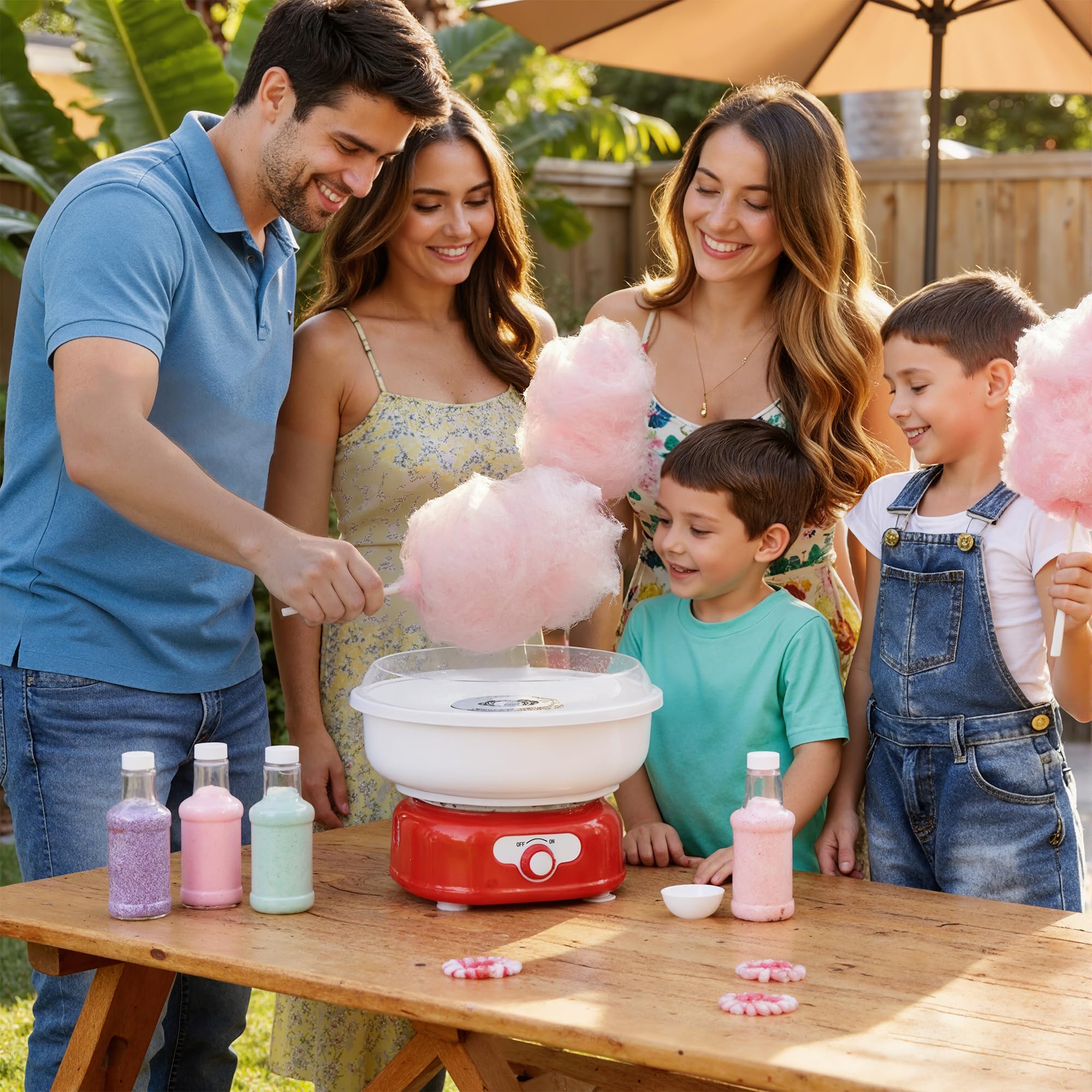 ATSENT Cotton Candy Machine control panel for quick one-touch operation during celebrations.