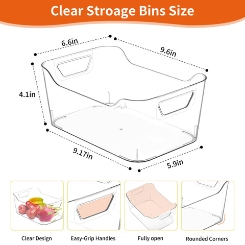 Attelite clear storage bin in cabinet drawer for small items
